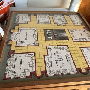 Classic Clue Board Game with Wooden Frame